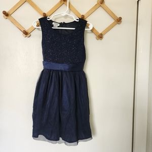 Special Editions size 4/5 blue tulle sequins sleeveless dress Used good